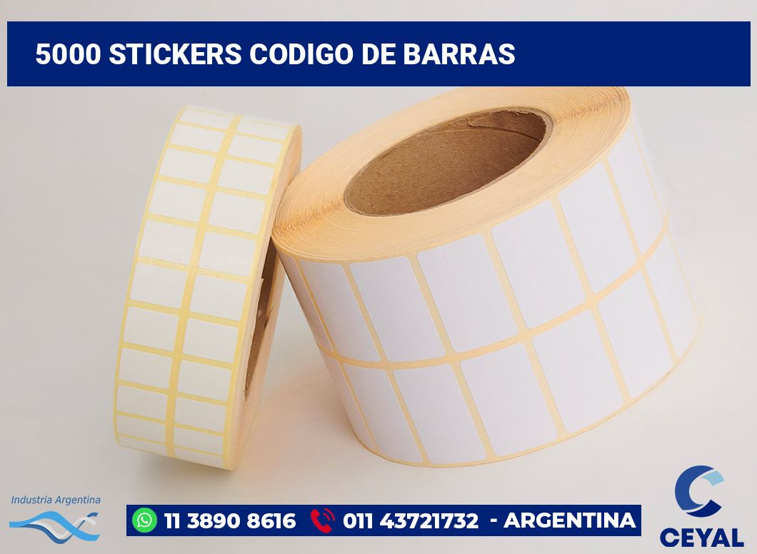 5000 Stickers codigo de barras