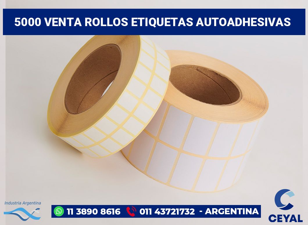 5000 Venta rollos etiquetas autoadhesivas