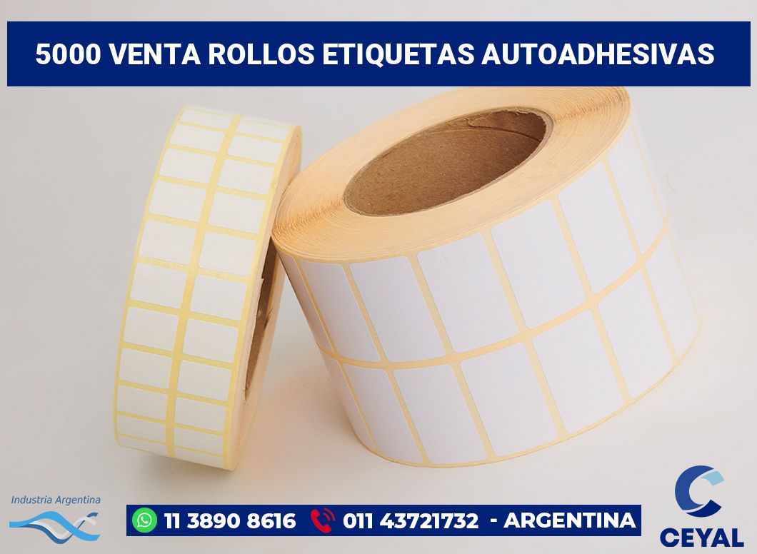 5000 Venta rollos etiquetas autoadhesivas