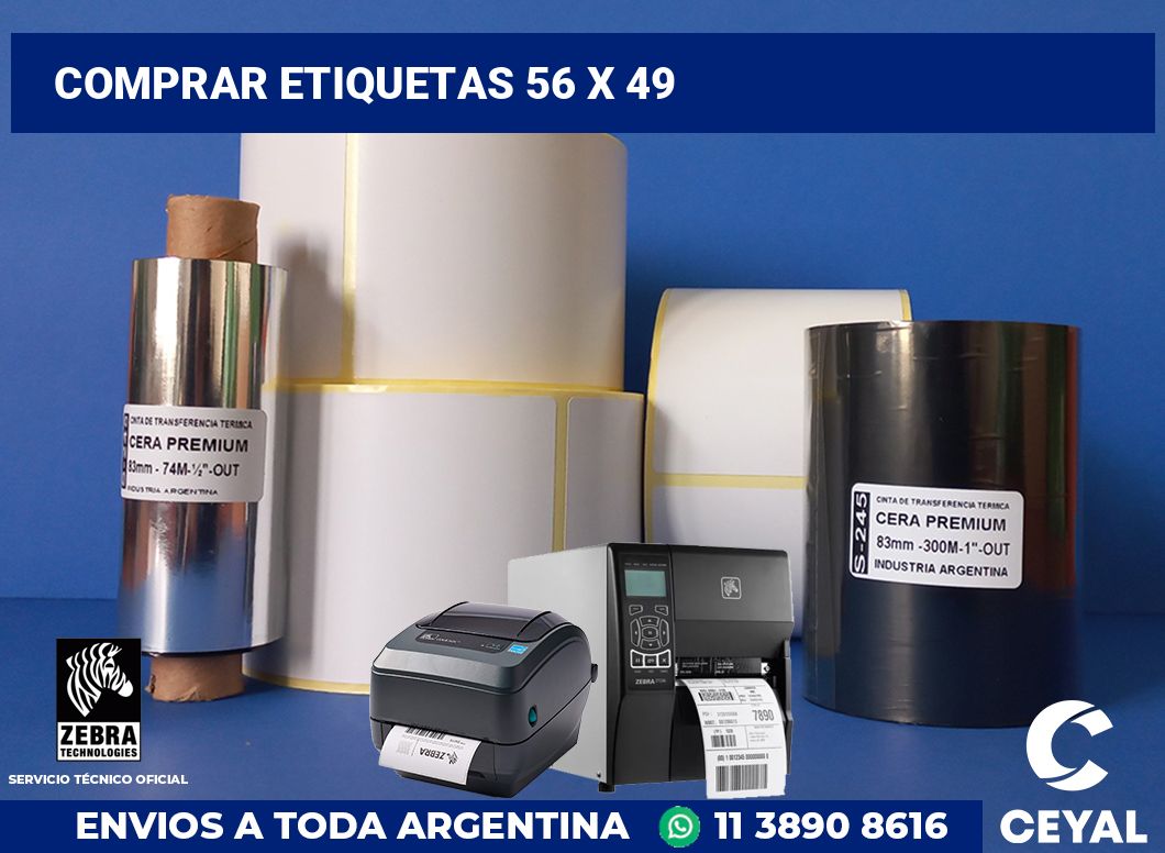 Comprar etiquetas 56 x 49