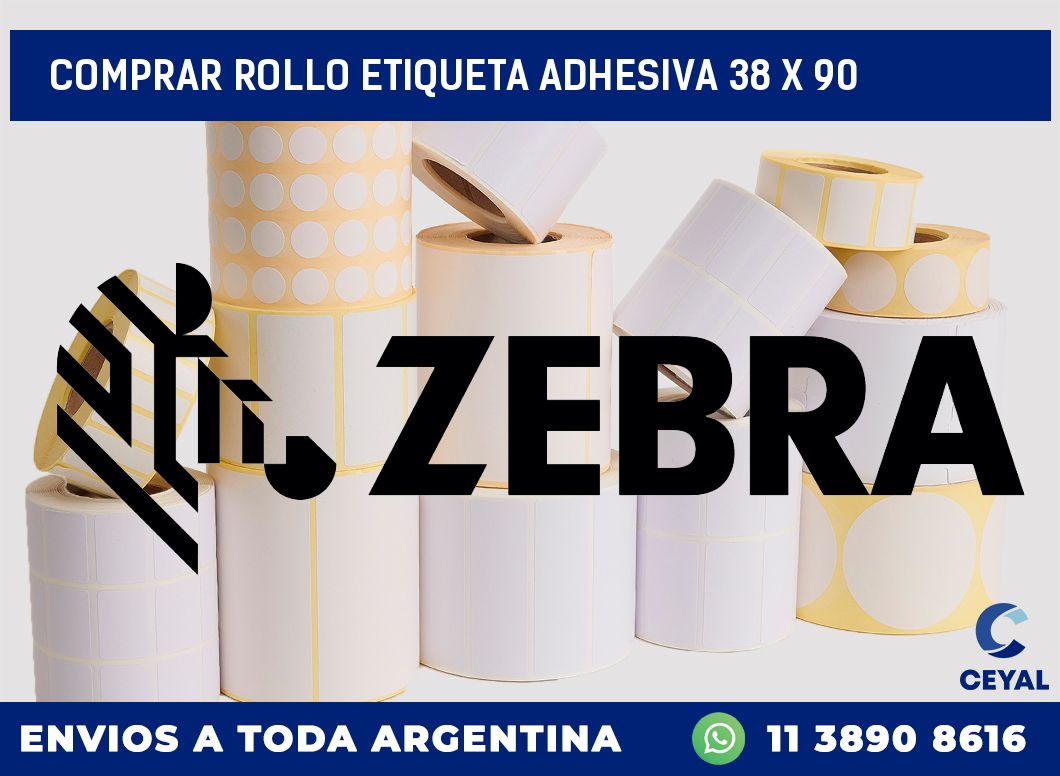 Comprar rollo etiqueta adhesiva 38 x 90