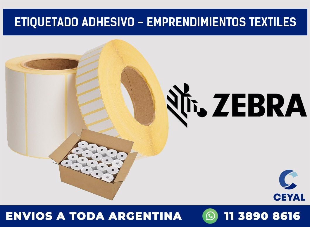 Etiquetado adhesivo - Emprendimientos textiles