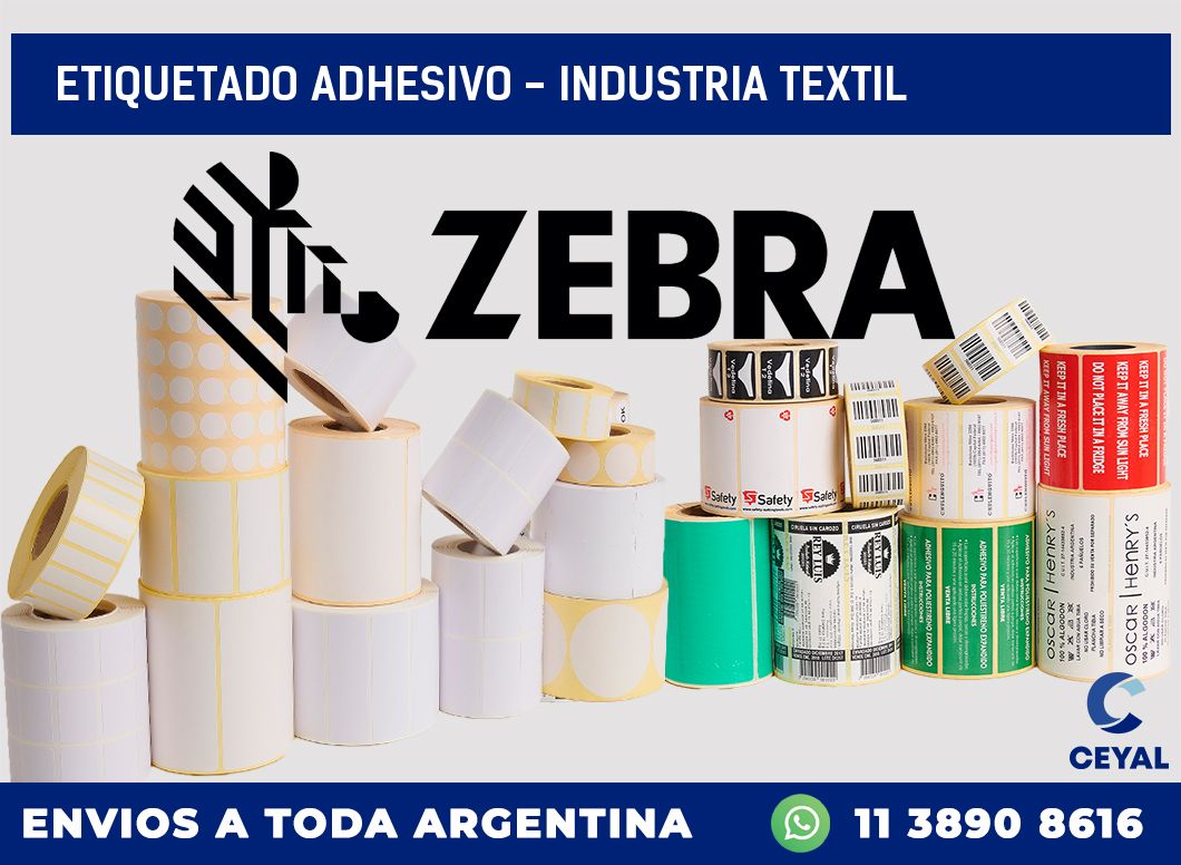 Etiquetado adhesivo - Industria textil