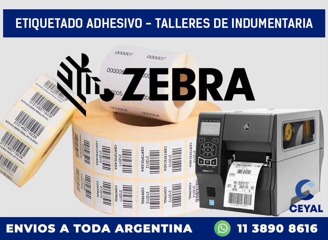 Etiquetado adhesivo – Talleres de indumentaria