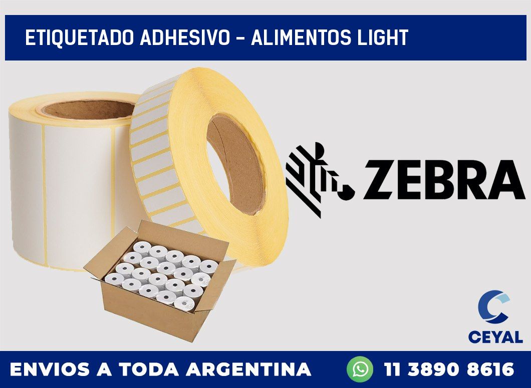 Etiquetado adhesivo - alimentos light