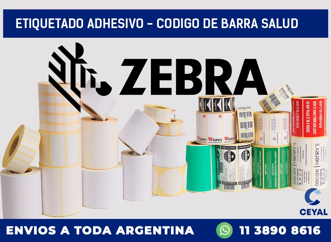 Etiquetado adhesivo – codigo de barra salud