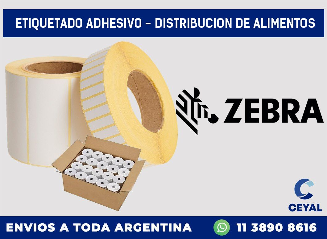 Etiquetado adhesivo – distribucion de alimentos