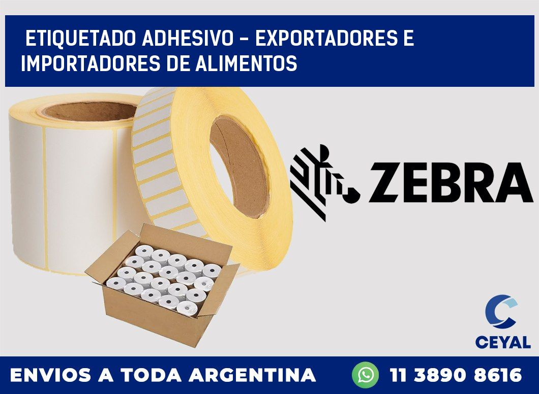 Etiquetado adhesivo - exportadores e importadores de alimentos