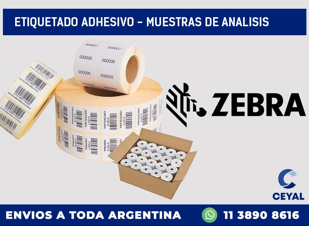 Etiquetado adhesivo - muestras de analisis