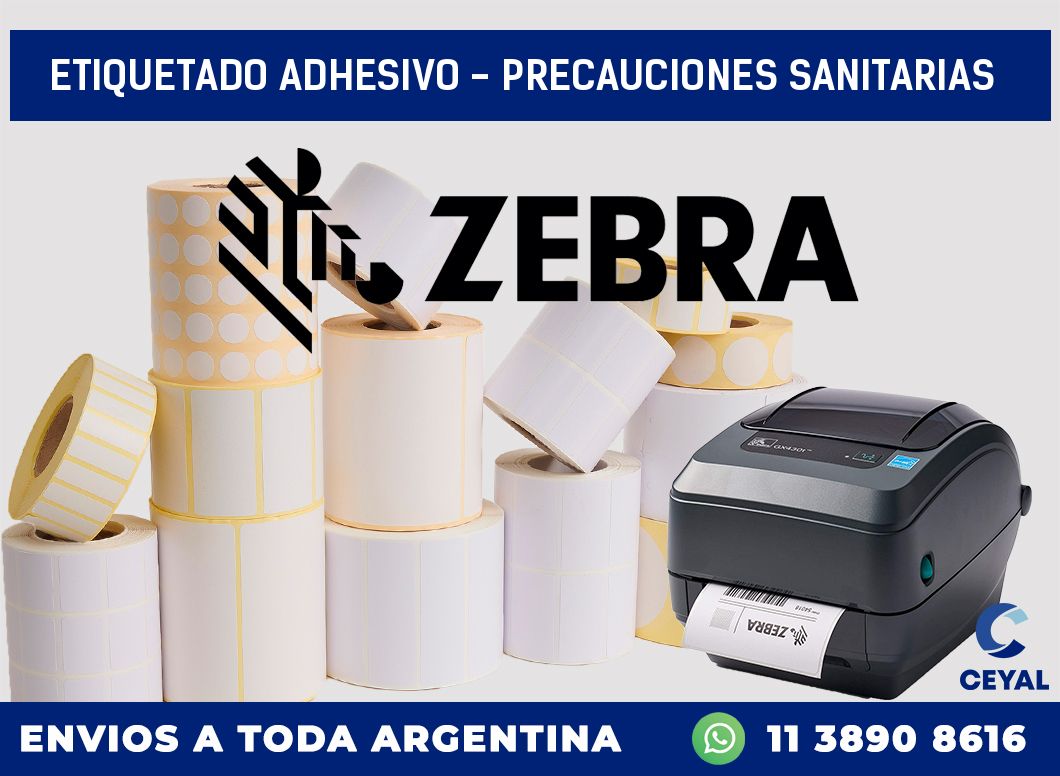 Etiquetado adhesivo - precauciones sanitarias