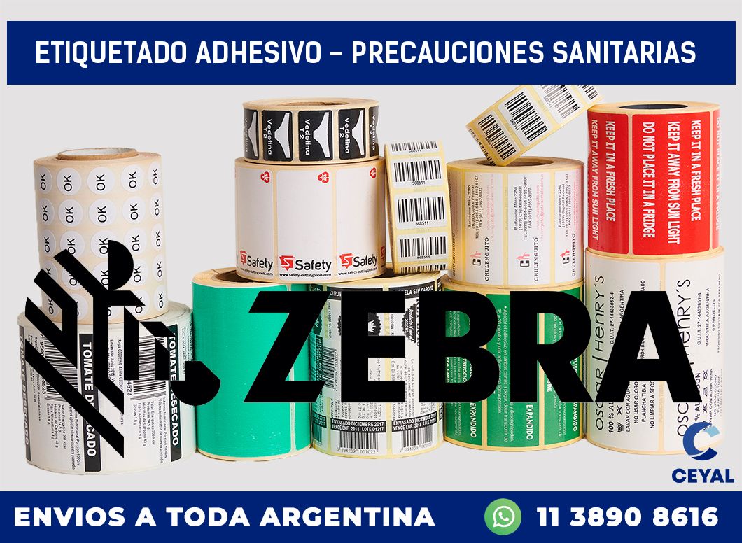 Etiquetado adhesivo – precauciones sanitarias