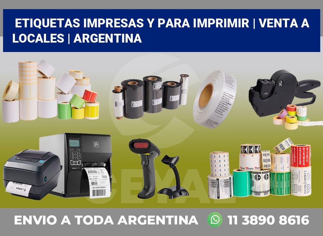 Etiquetas impresas y para imprimir | Venta a locales | Argentina