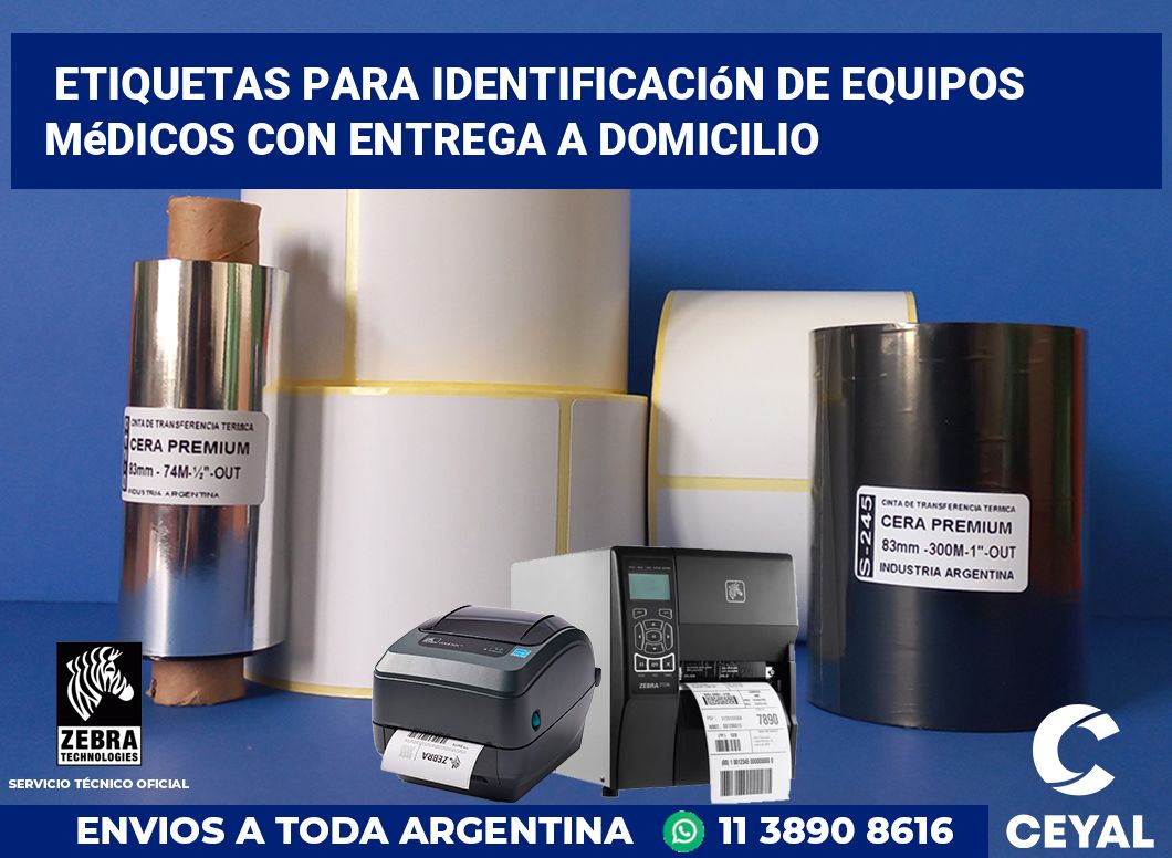 Etiquetas para Identificación de Equipos Médicos con Entrega a Domicilio