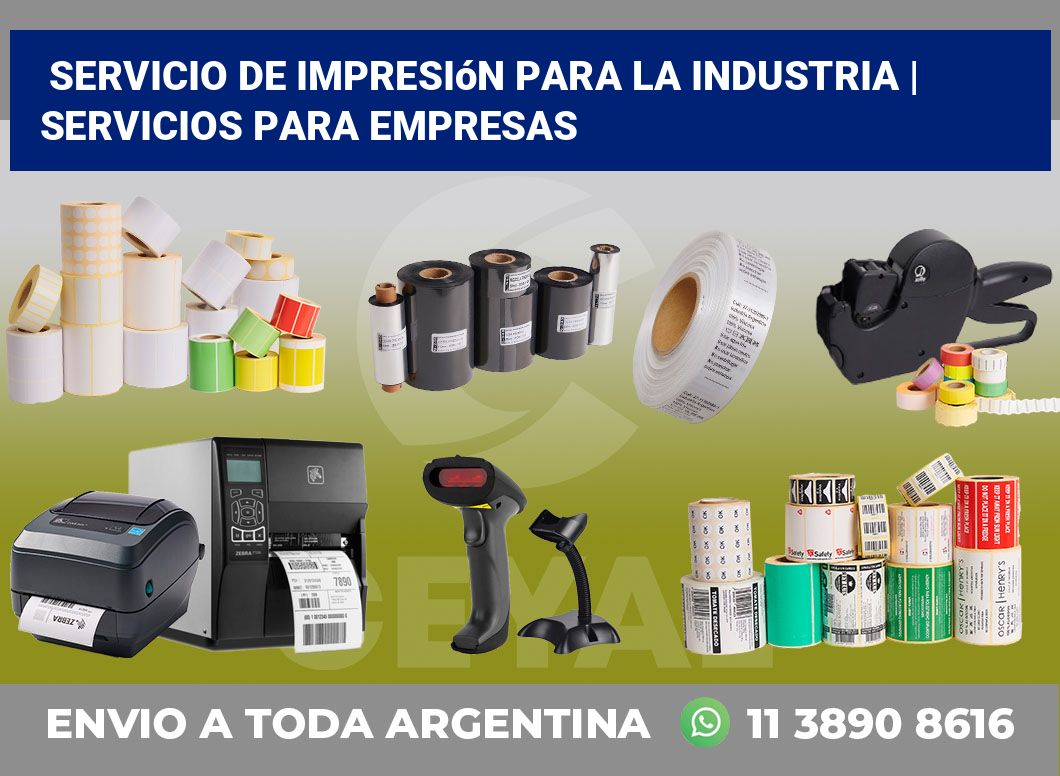 Servicio de impresión para la industria | Servicios para empresas