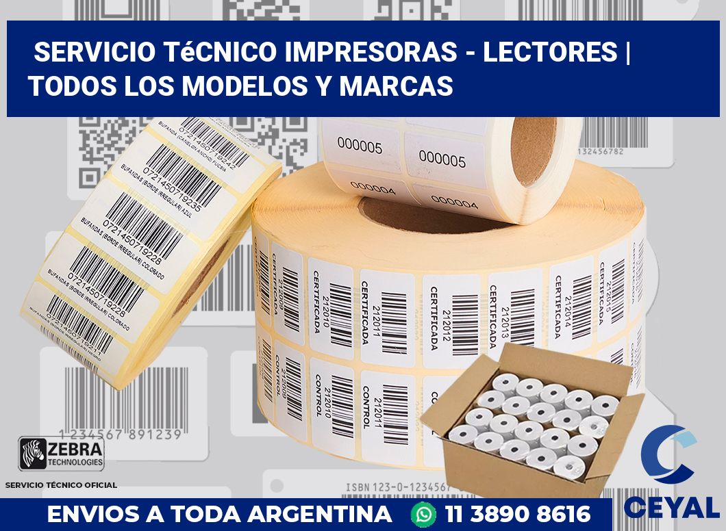 Servicio técnico impresoras - lectores | Todos los modelos y marcas