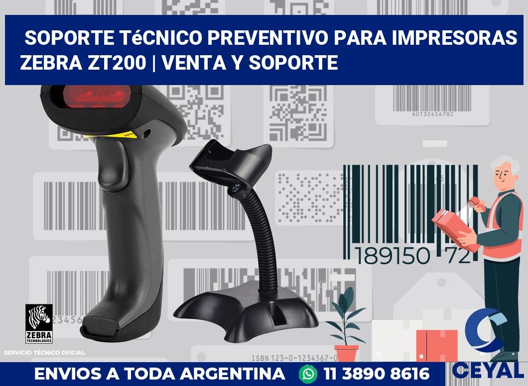 Soporte técnico preventivo para impresoras Zebra ZT200 | Venta y soporte