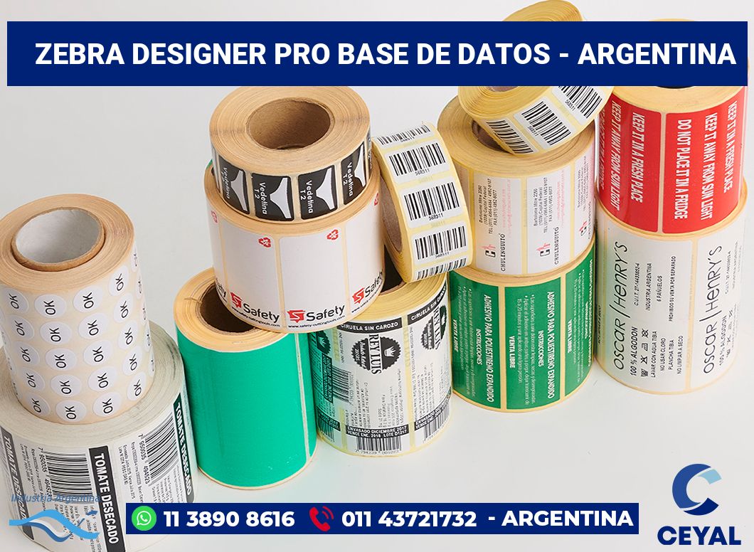 Zebra Designer PRO Base de Datos - Argentina