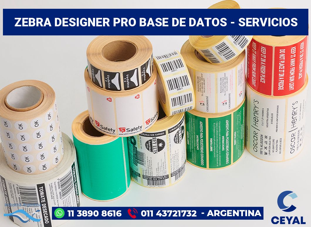 Zebra Designer PRO Base de Datos - Servicios