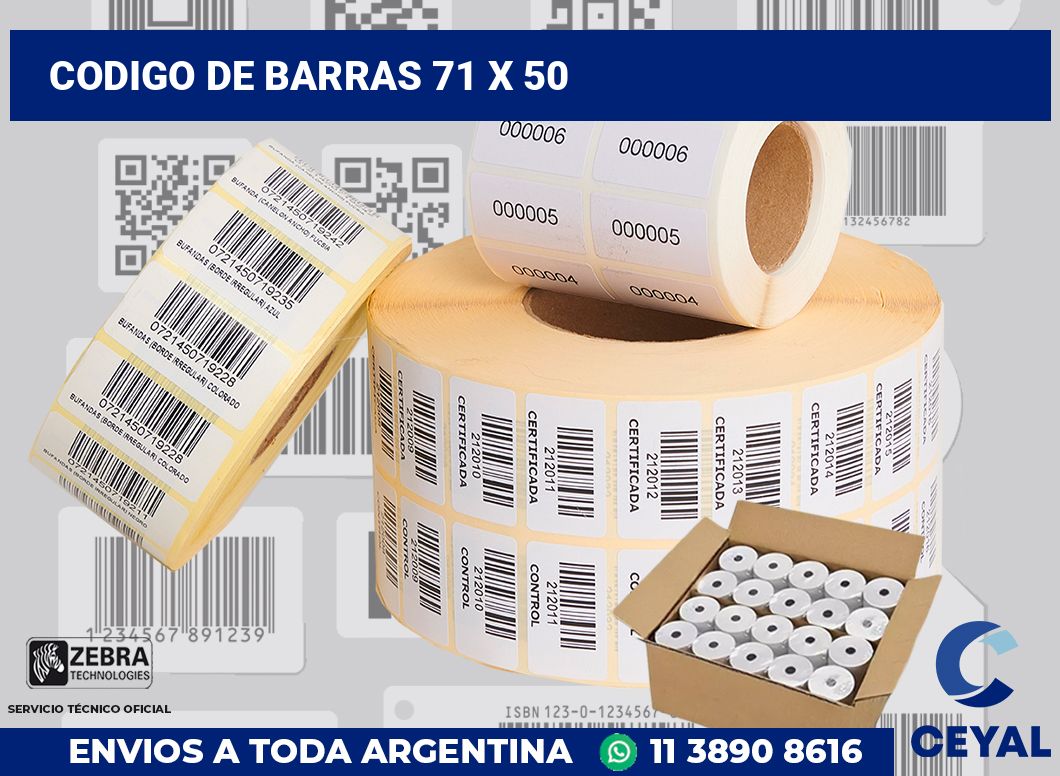 codigo de barras 71 x 50