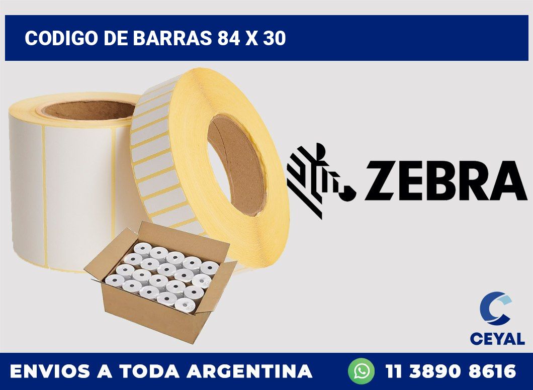 codigo de barras 84 x 30