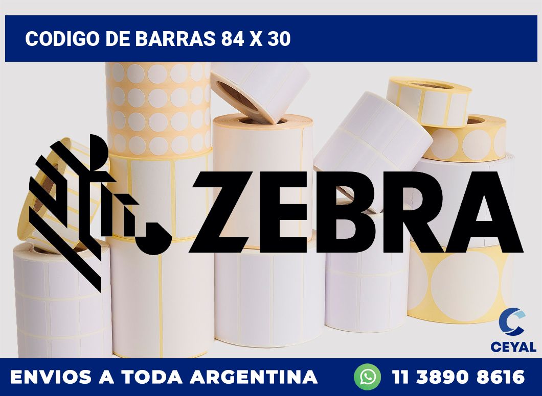 codigo de barras 84 x 30