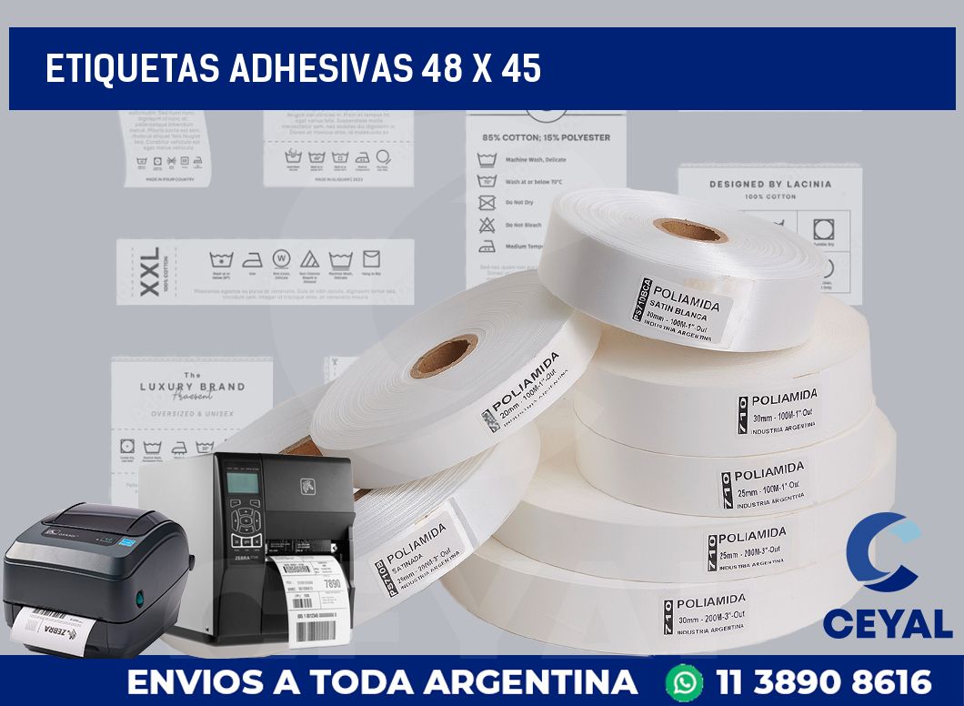 etiquetas adhesivas 48 x 45