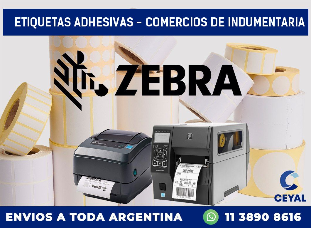 etiquetas adhesivas - Comercios de indumentaria