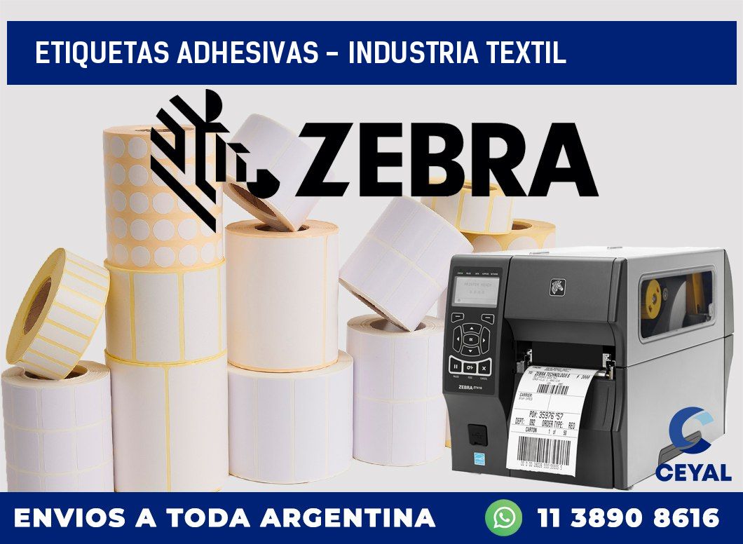 etiquetas adhesivas - Industria textil