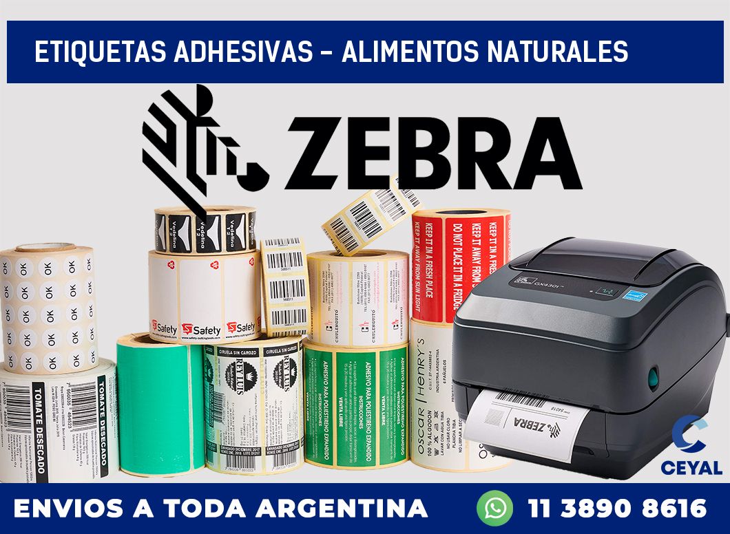 etiquetas adhesivas – alimentos naturales