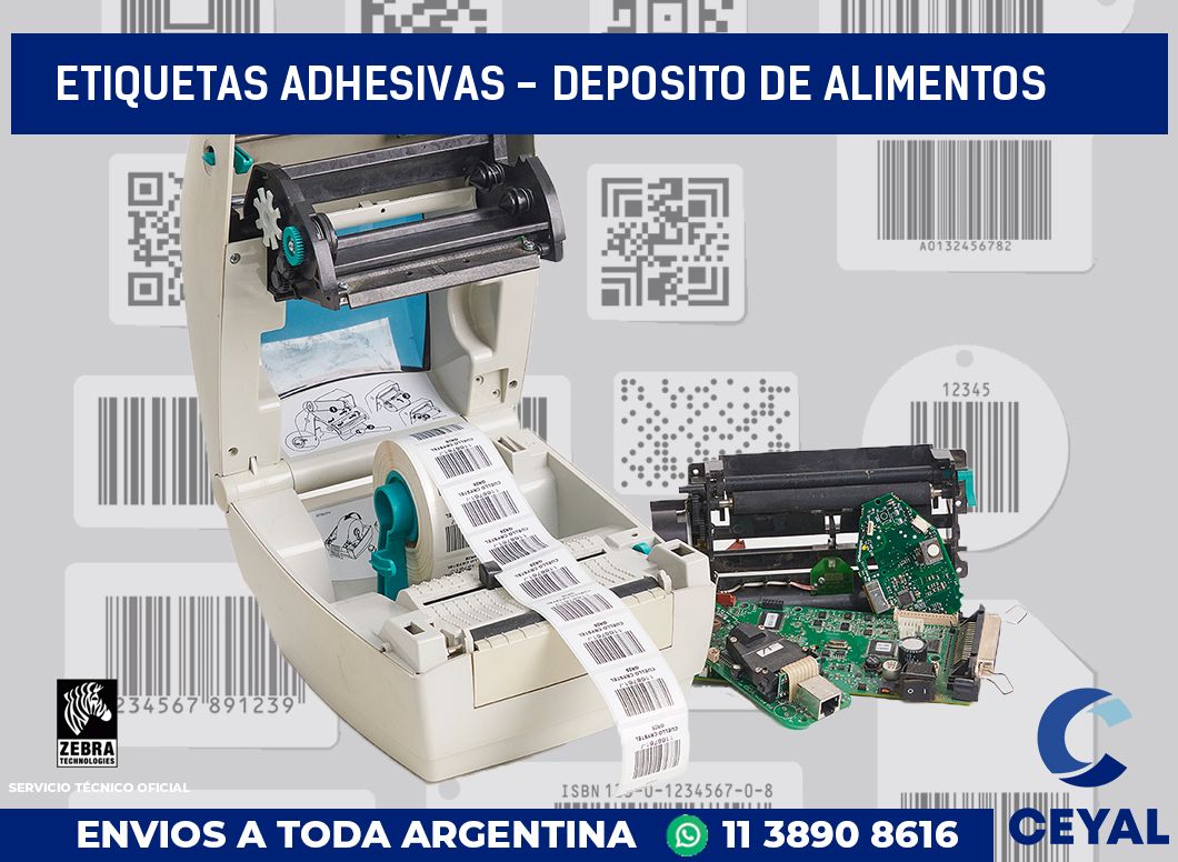 etiquetas adhesivas - deposito de alimentos