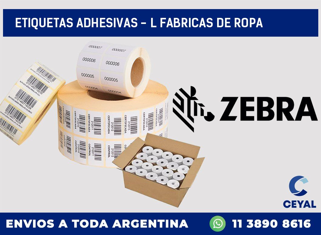 etiquetas adhesivas - l fabricas de ropa