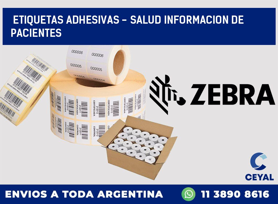 etiquetas adhesivas - salud informacion de pacientes