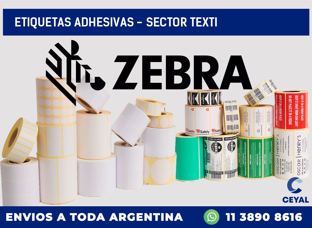 etiquetas adhesivas - sector texti