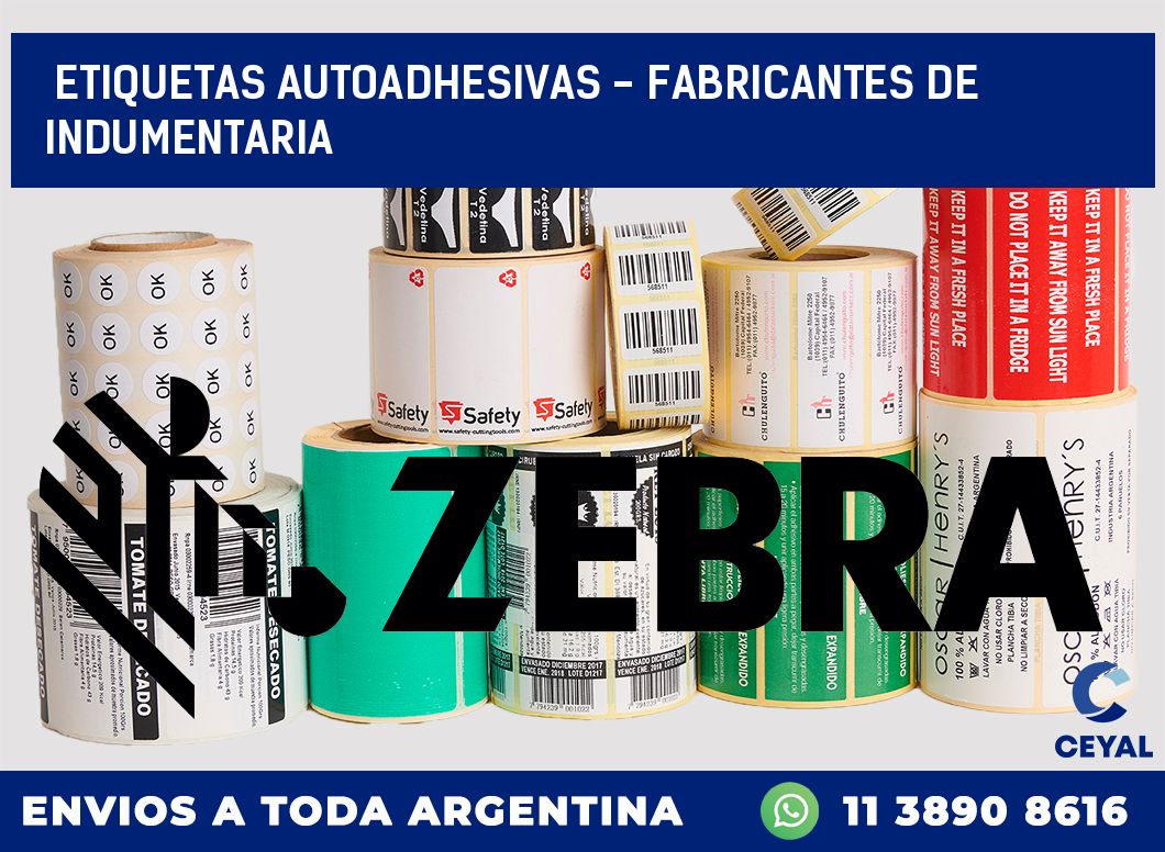 etiquetas autoadhesivas – Fabricantes de indumentaria