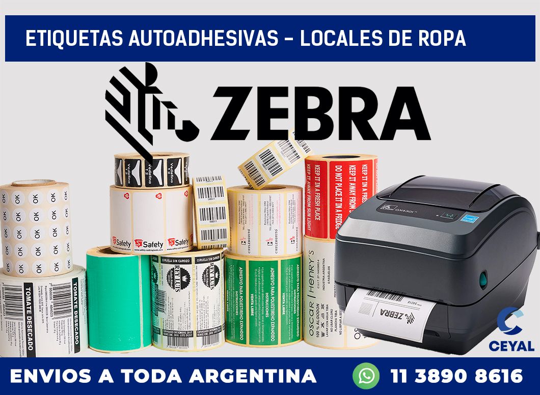 etiquetas autoadhesivas - Locales de ropa