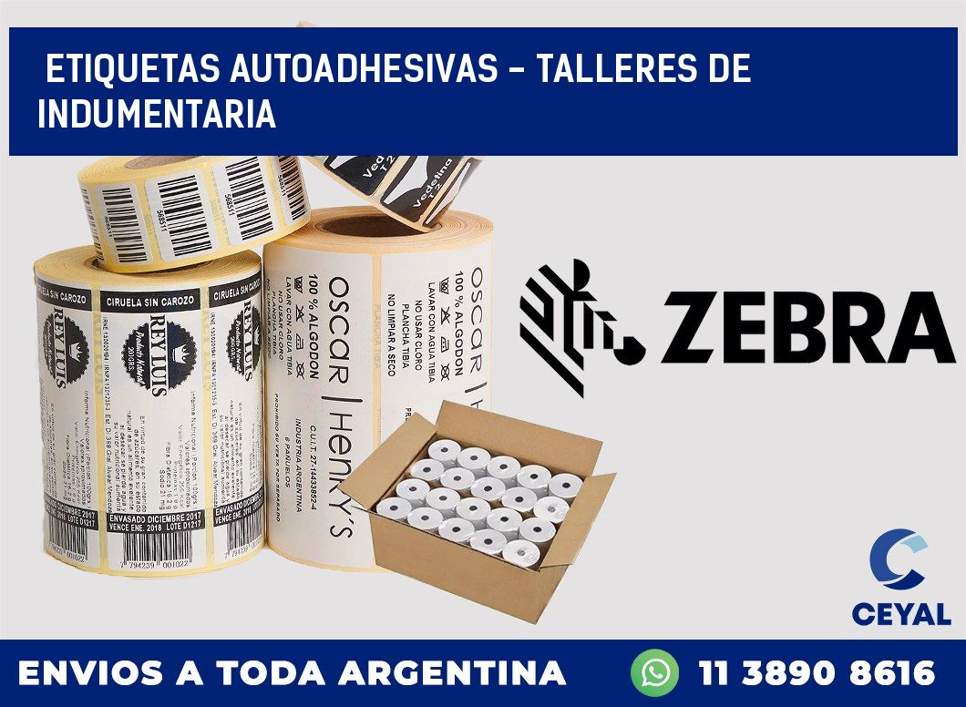 etiquetas autoadhesivas - Talleres de indumentaria