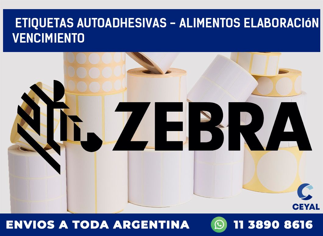 etiquetas autoadhesivas – alimentos elaboración vencimiento