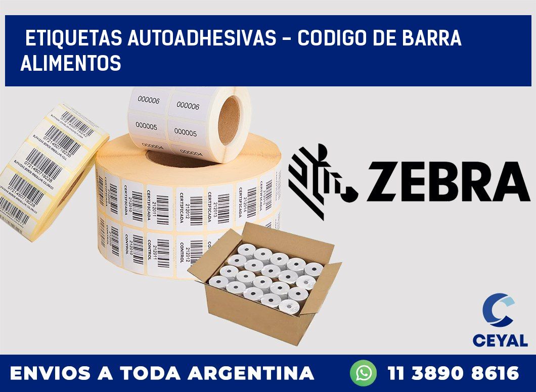 etiquetas autoadhesivas – codigo de barra alimentos