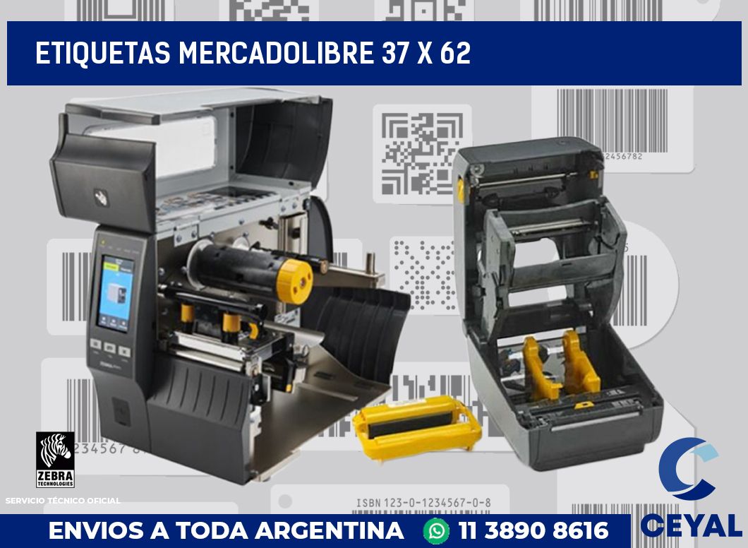 etiquetas mercadolibre 37 x 62