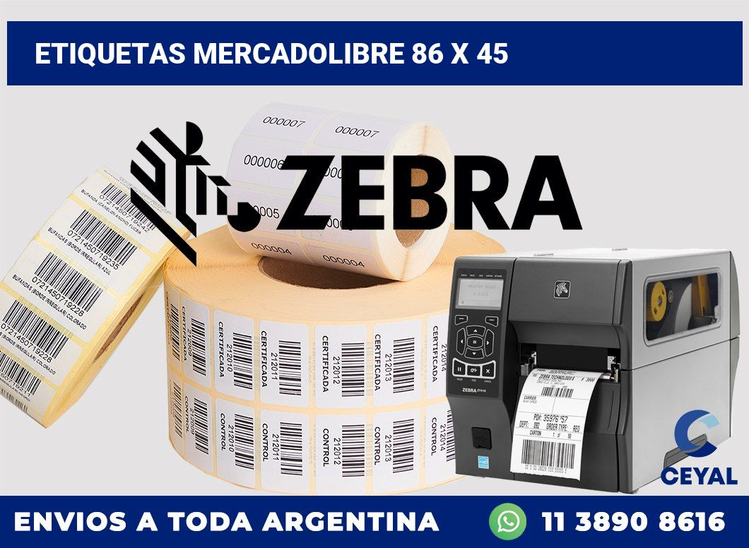 etiquetas mercadolibre 86 x 45