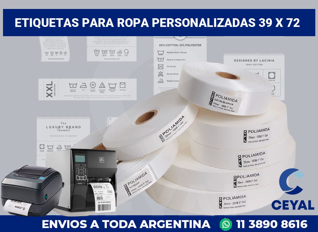 etiquetas para ropa personalizadas 39 x 72