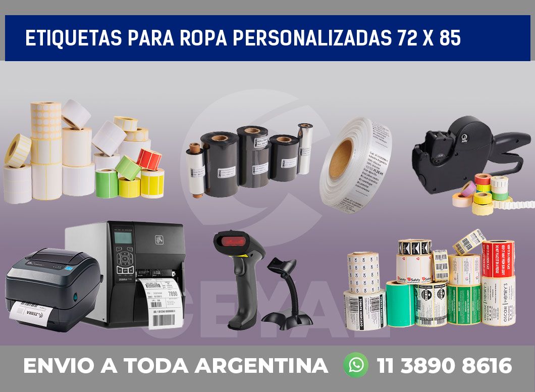 etiquetas para ropa personalizadas 72 x 85