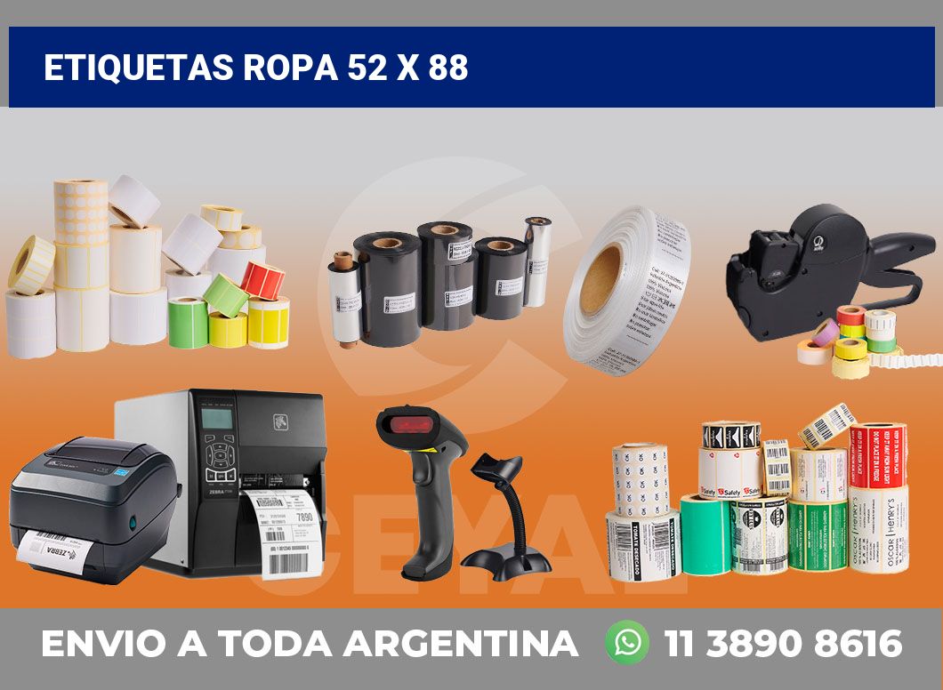 etiquetas ropa 52 x 88