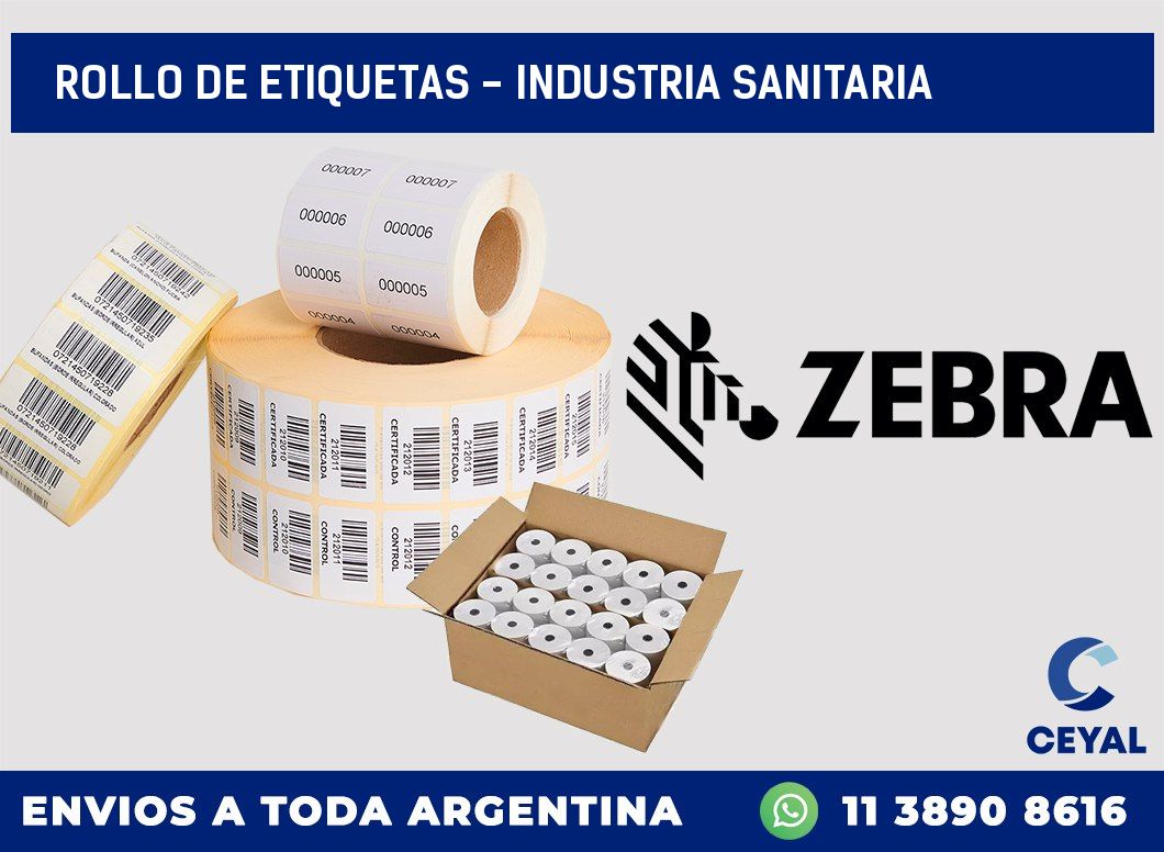 rollo de etiquetas – industria sanitaria