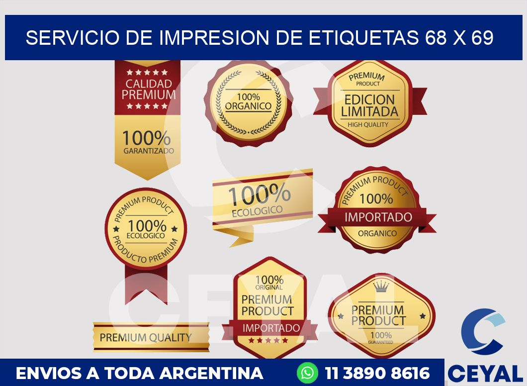 servicio de impresion de etiquetas 68 x 69