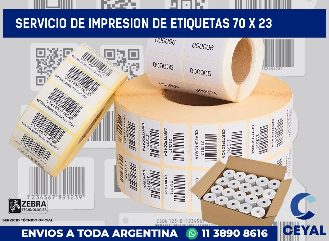 servicio de impresion de etiquetas 70 x 23