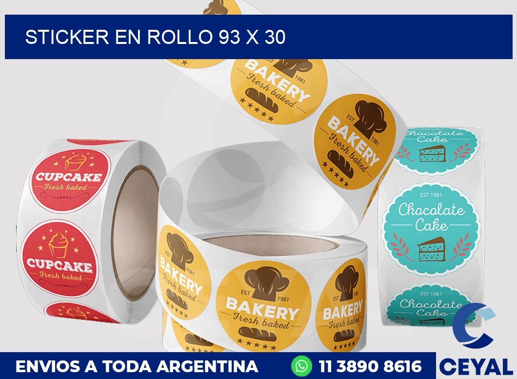 sticker en rollo 93 x 30