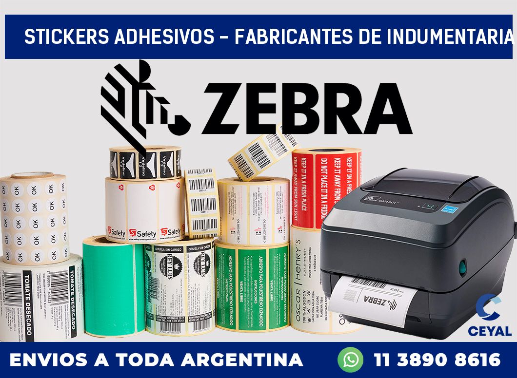 stickers adhesivos - Fabricantes de indumentaria