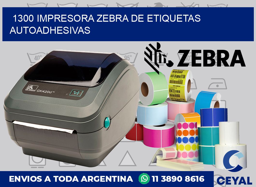 1300 Impresora Zebra de etiquetas autoadhesivas