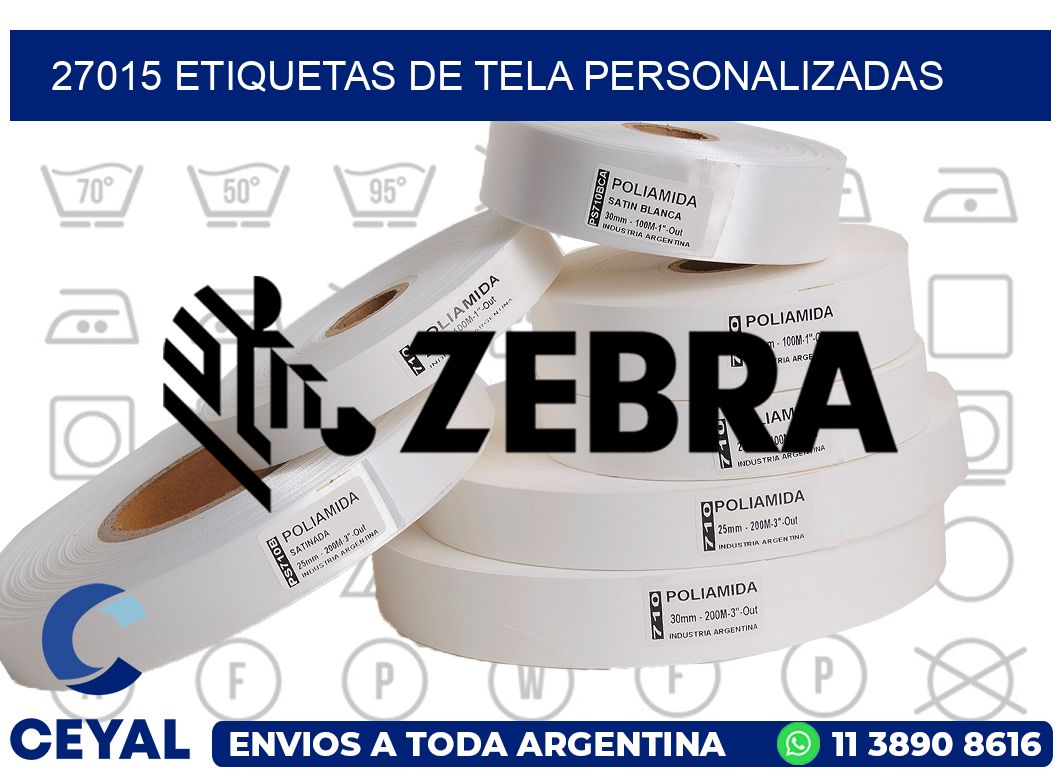 27015 Etiquetas de tela personalizadas